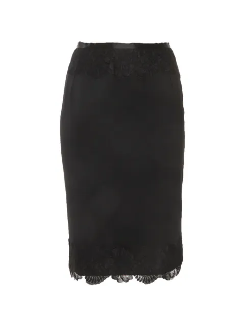 Dolce & Gabbana Pre-Owned lace-trim pencil skirt