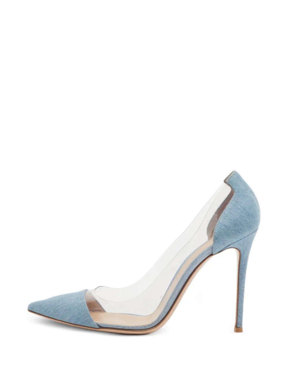 Gianvito Rossi Plexi pointed-toe pumps - Blue