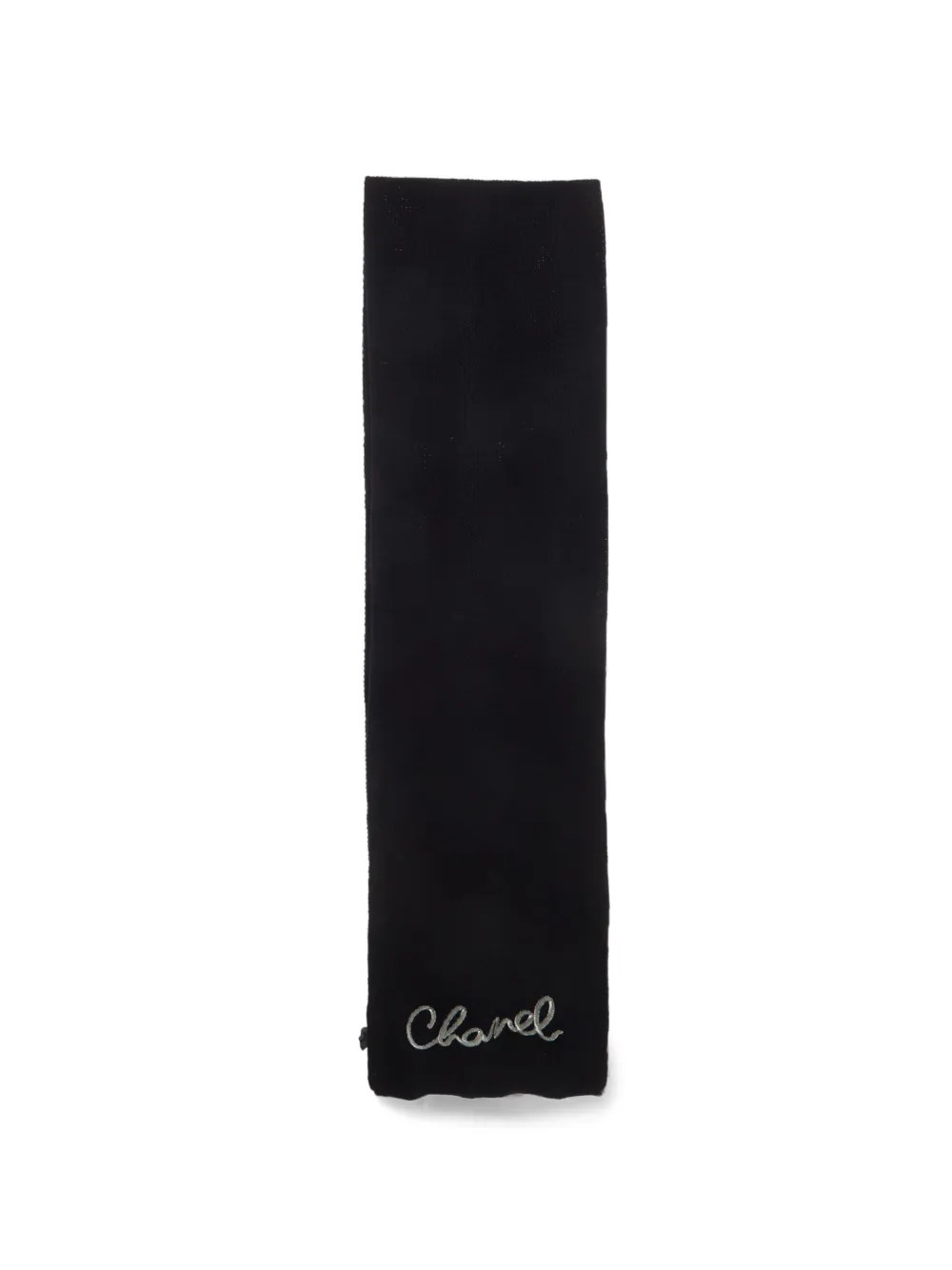 CHANEL Pre-Owned rib knit shawl - Blu