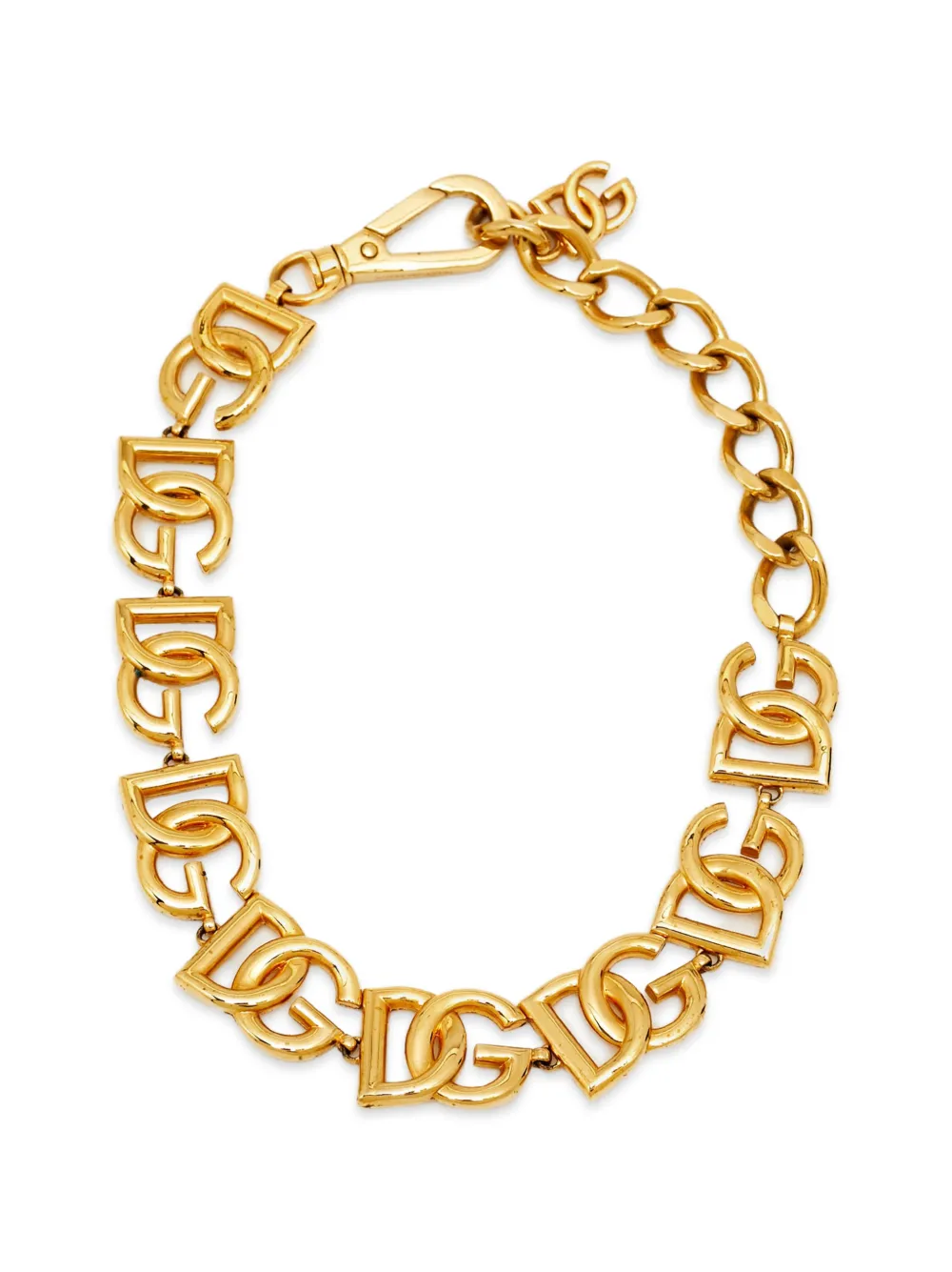 Dolce & Gabbana Pre-Owned DG Logo chain choker necklace - Oro