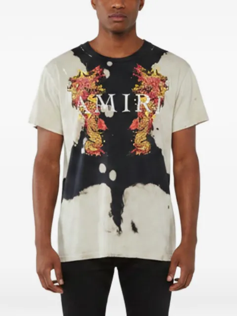 AMIRI dragon-print distressed T-shirt