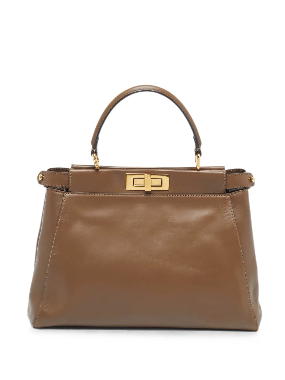 Fendi Pre-Owned 2014 Peekaboo leather tote bag - Marrone