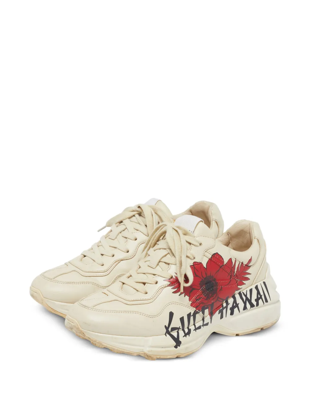 Gucci Pre-Owned Rhyton Hawaii sneakers - Nude