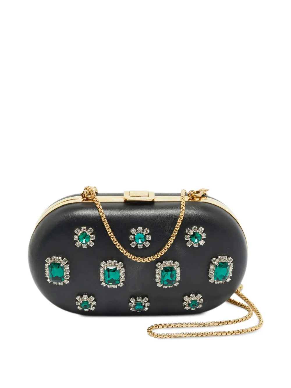 Prada Pre-Owned crystal-embellished mini bag - Nero