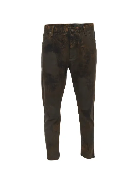 Dolce & Gabbana Pre-Owned jeans med slitageeffekt og løs pasform
