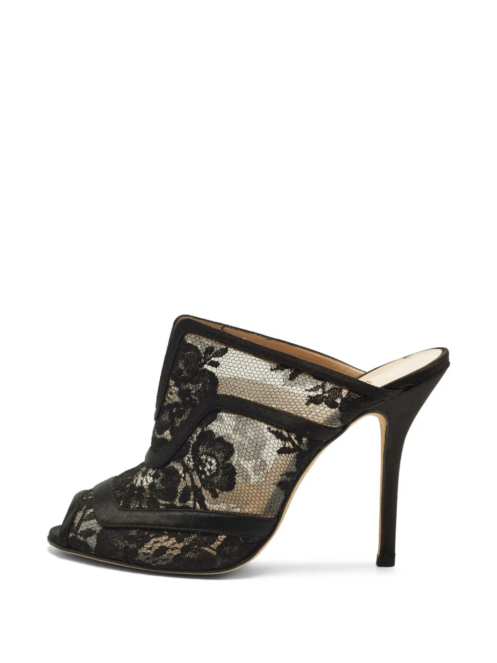 Manolo Blahnik satin heeled mules - Schwarz
