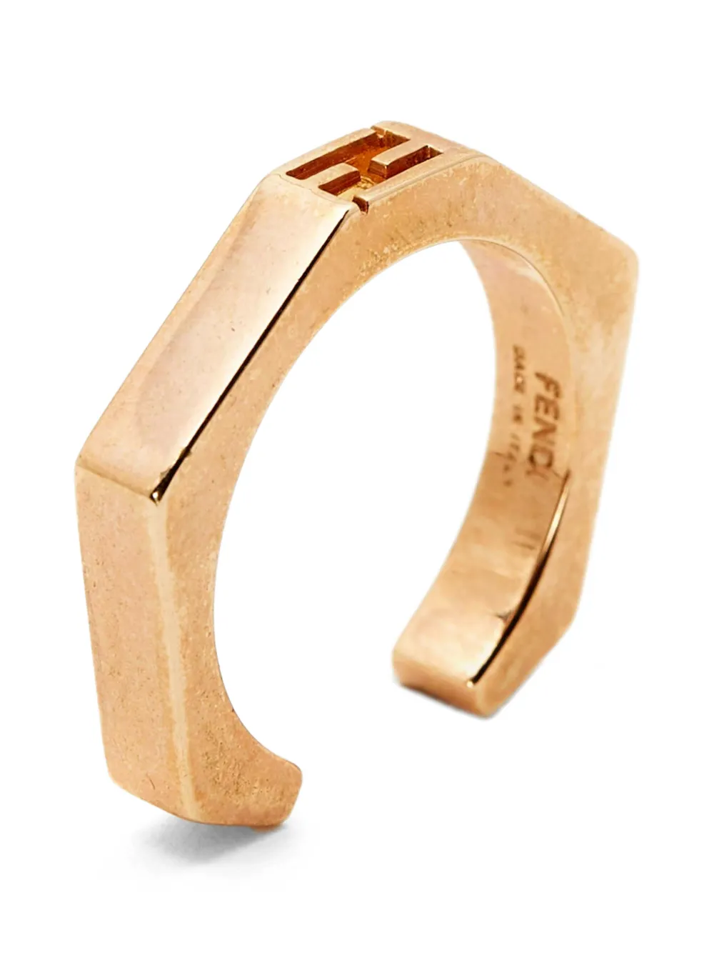 Fendi Pre-owned Baguette Hexagonal Ring in Pink, view 3