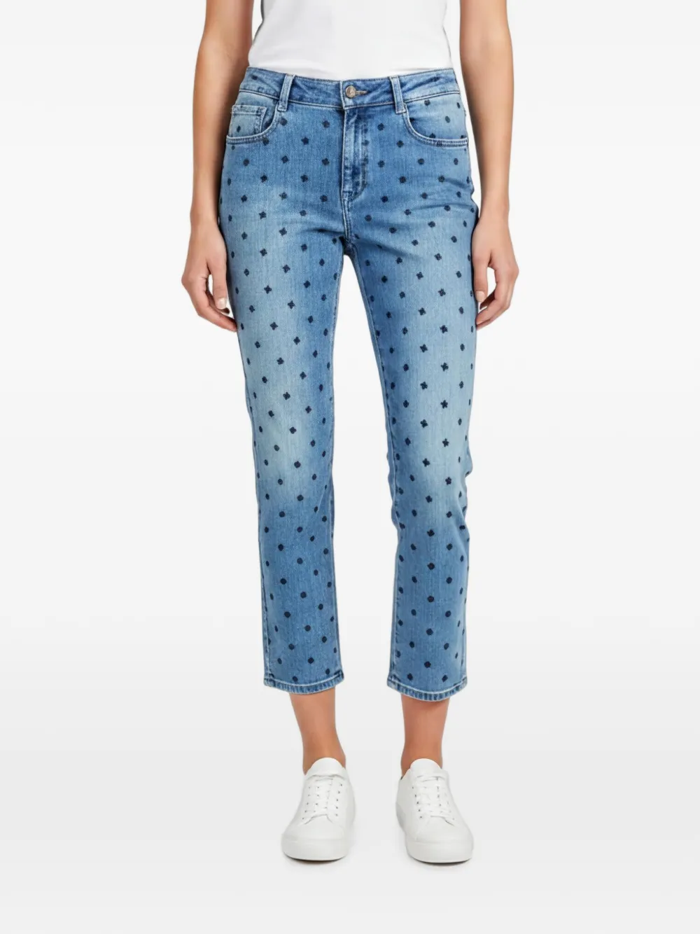 Stella McCartney Pre-Owned Jeans skinny con ricamo - Blu