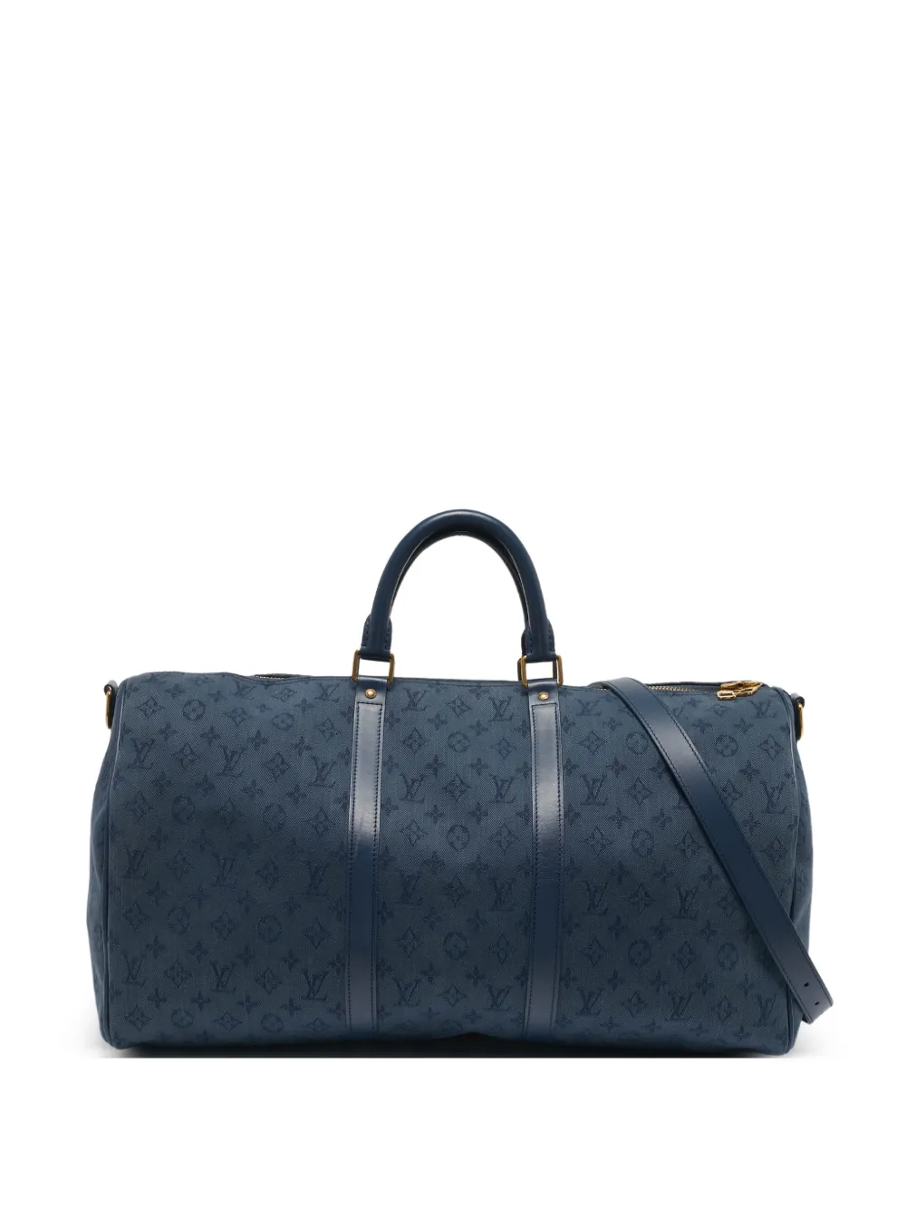 Louis Vuitton Pre-Owned Keepall Bandoulière Reisetasche aus Denim 50cm - Blau