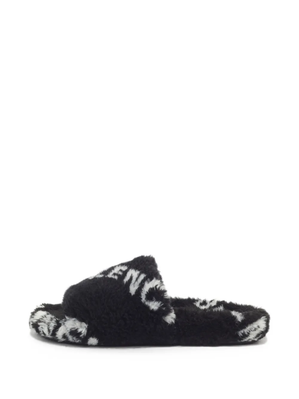 Balenciaga Pre-Owned intarsia logo slides - Nero