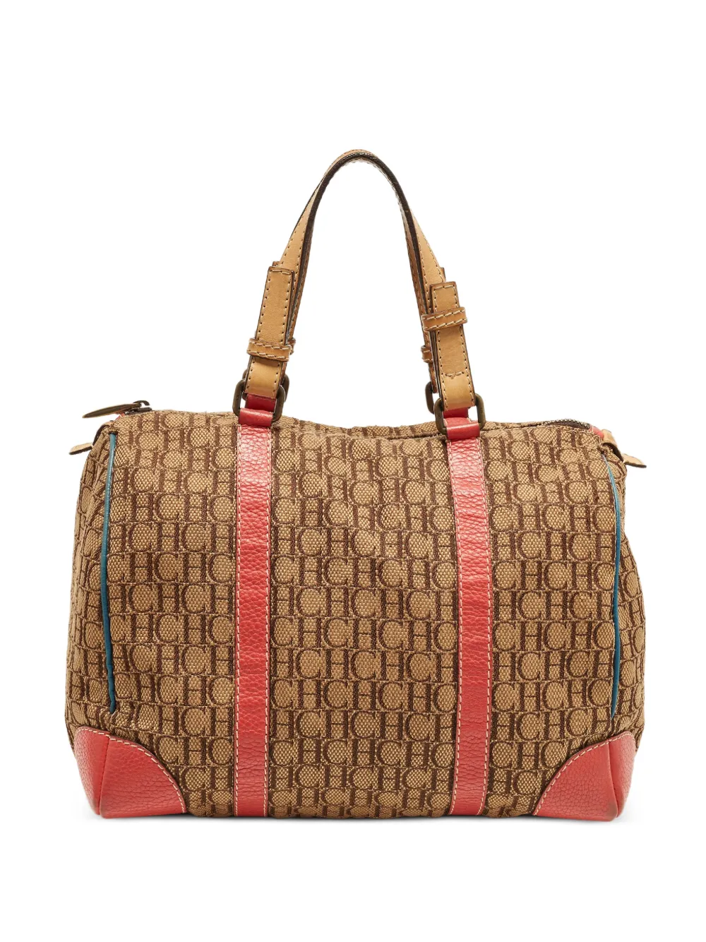Carolina Herrera Vintage Borsa tote Andy con monogramma - Marrone