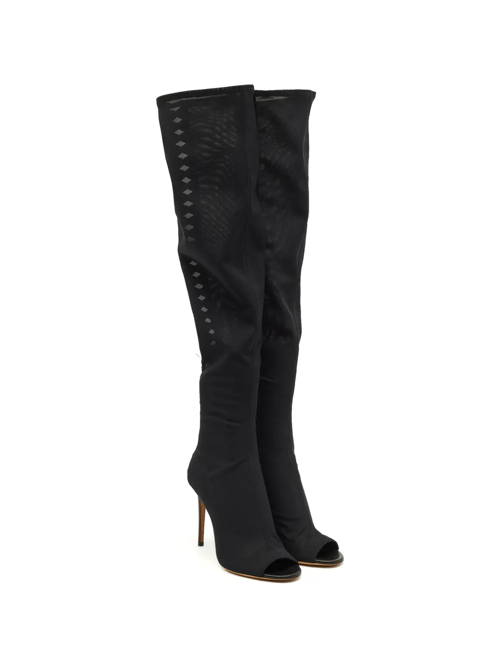 Jimmy Choo Pre-Owned open-toe mesh boots - Schwarz