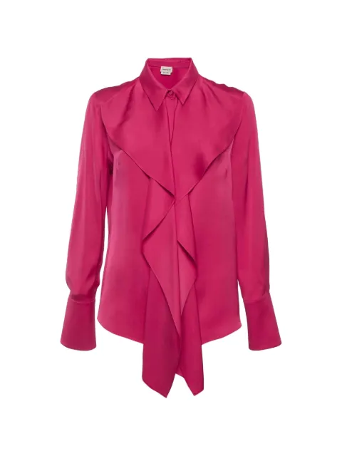 Alexander McQueen Pre-Owned ruffled silk shirt