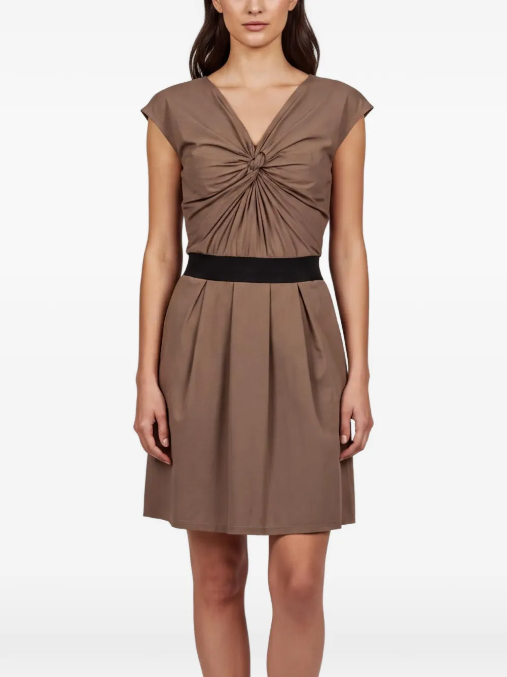Lanvin Pre-Owned Abito drappeggiato - Marrone