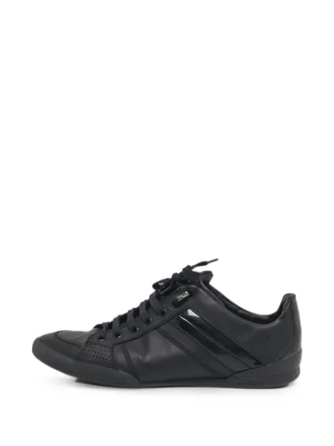Christian Dior Pre-Owned patent-panel leather low-top sneakers