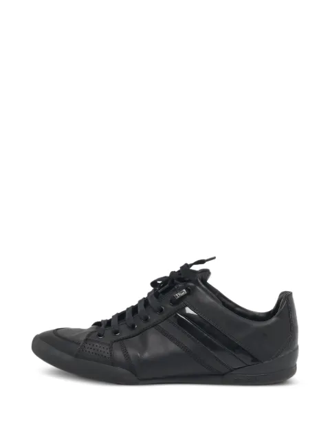 Christian Dior Pre-Owned patent-panel leather low-top sneakers