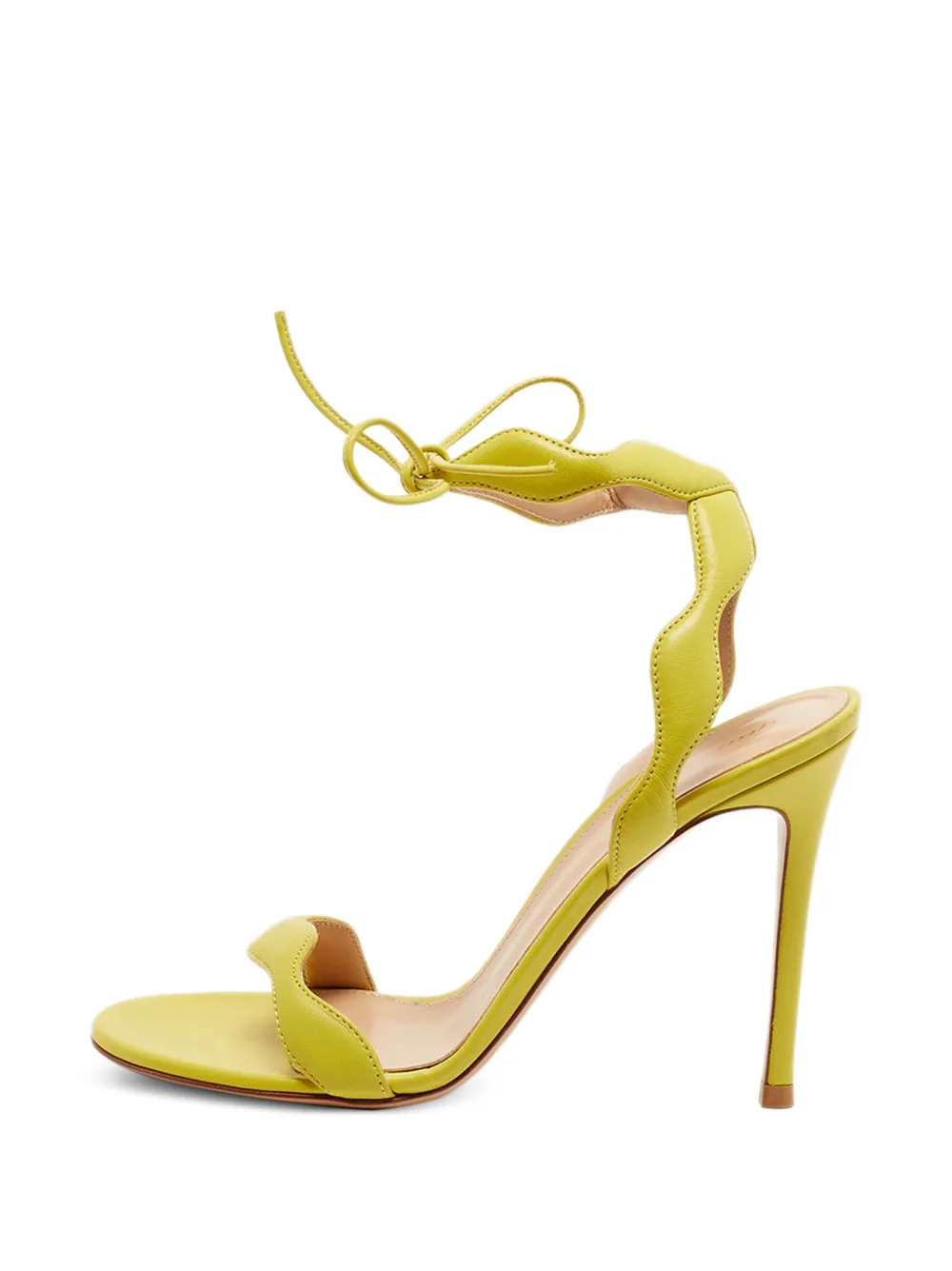 Gianvito Rossi wavy ankle-tie sandals - Gelb
