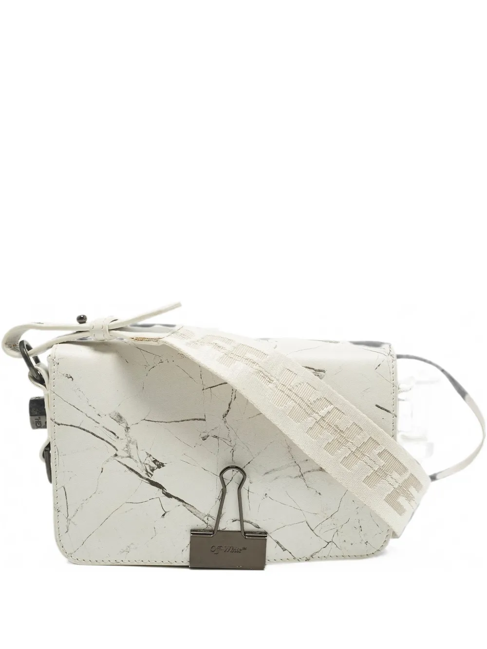 Off-White Pre-Owned Binder Clip cross body bag - Bianco