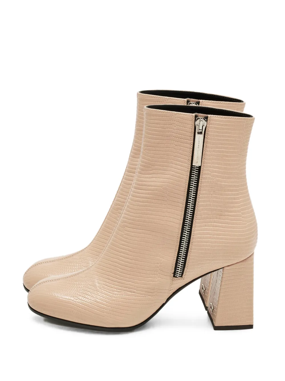 Giuseppe Zanotti Vintage zip-fastening round-toe boots - Nude