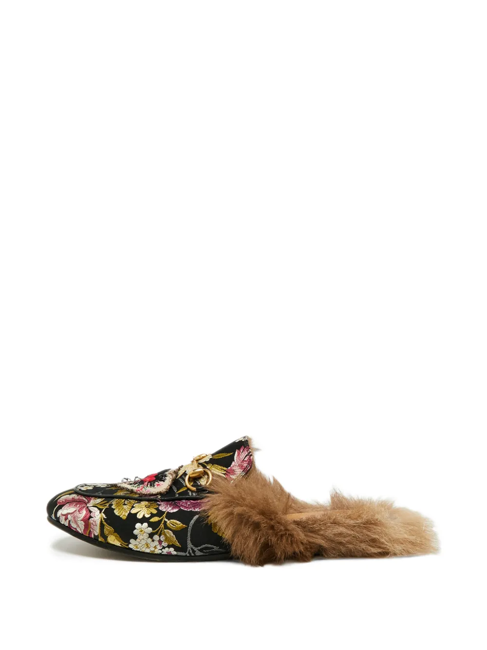 Gucci Pre-Owned Princetown Horsebit brocade mules - Schwarz