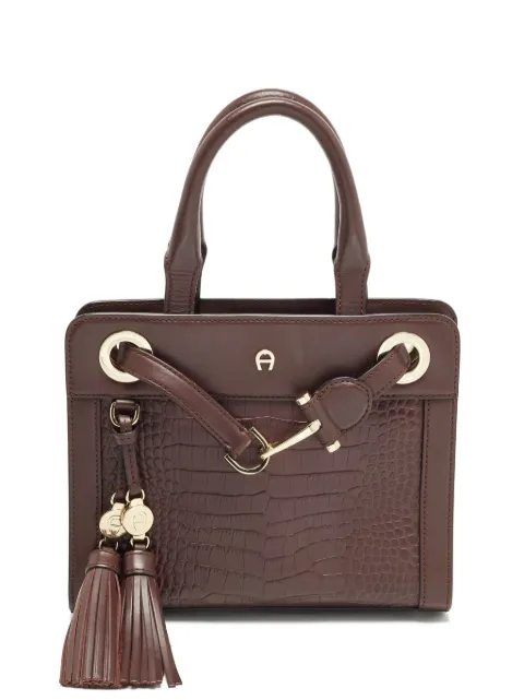 Aigner Vintage Cavallina crocodile-effect handbag