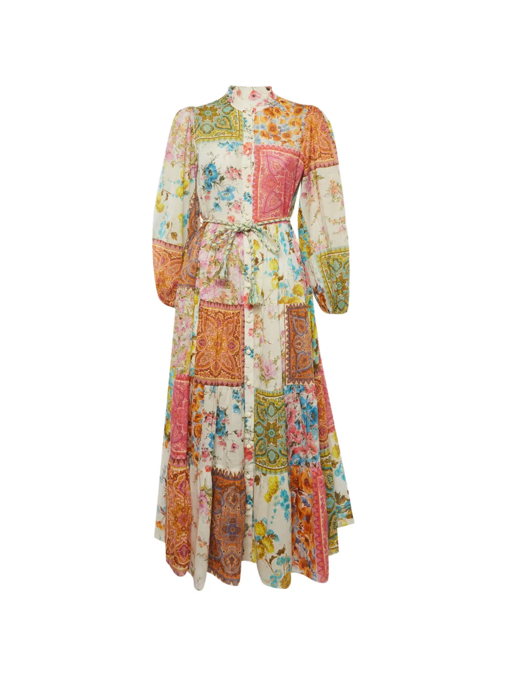 ZIMMERMANN Halcyon tiered midi dress - Nude