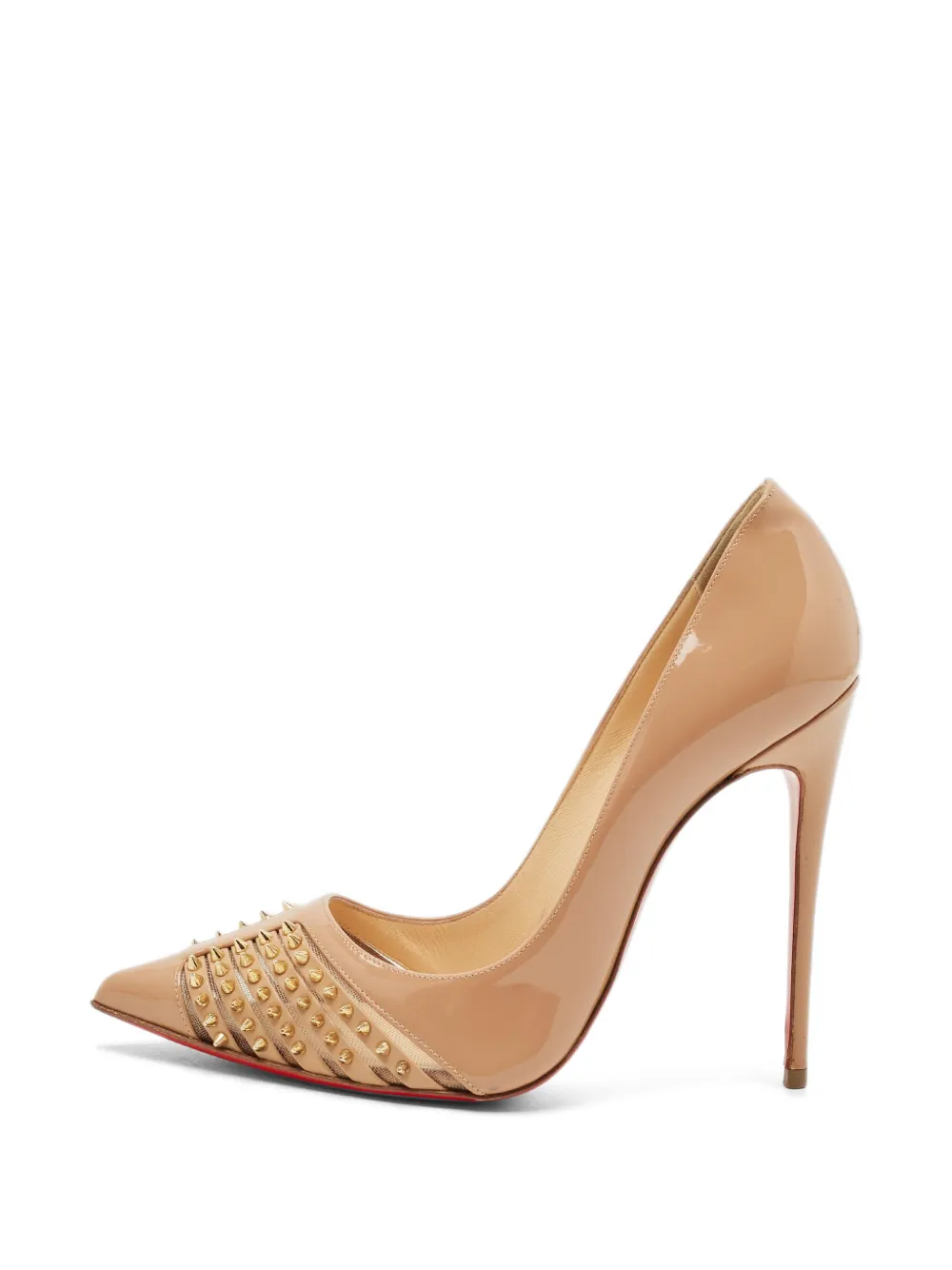 Christian Louboutin Pre-Owned Bareta studded pumps - Nude
