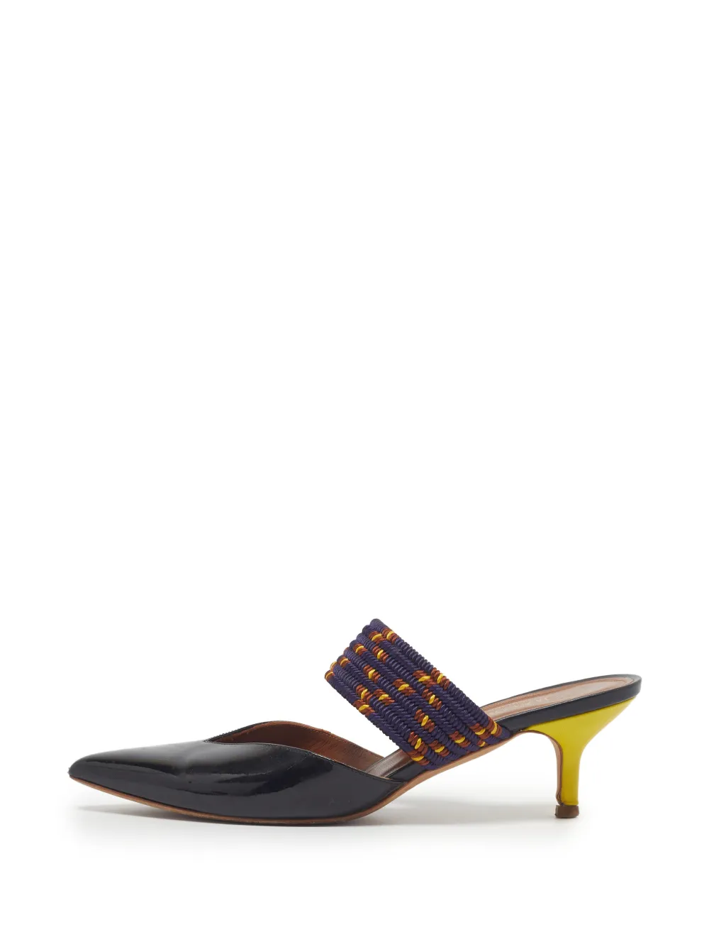 Malone Souliers Maisie woven strap mules - Nero
