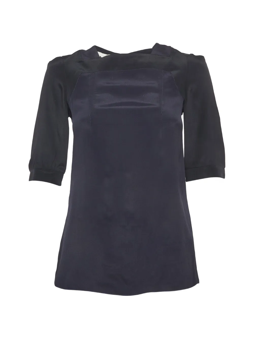 Marni Pre-Owned 2012 satin short-sleeve top - Nero
