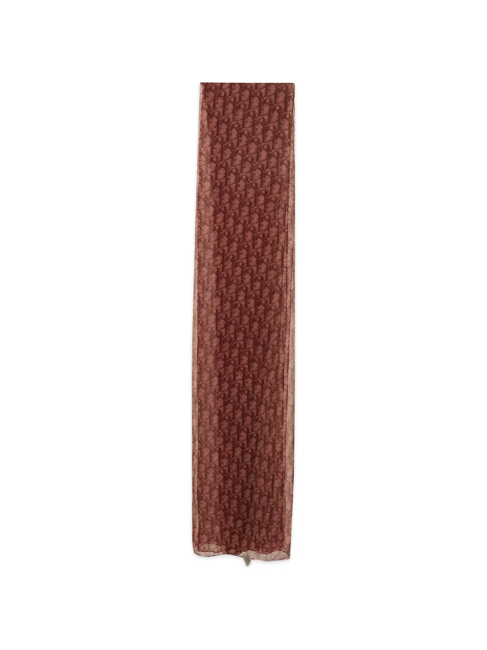 Christian Dior Pre-Owned Foulard con motivo Oblique - Rosso