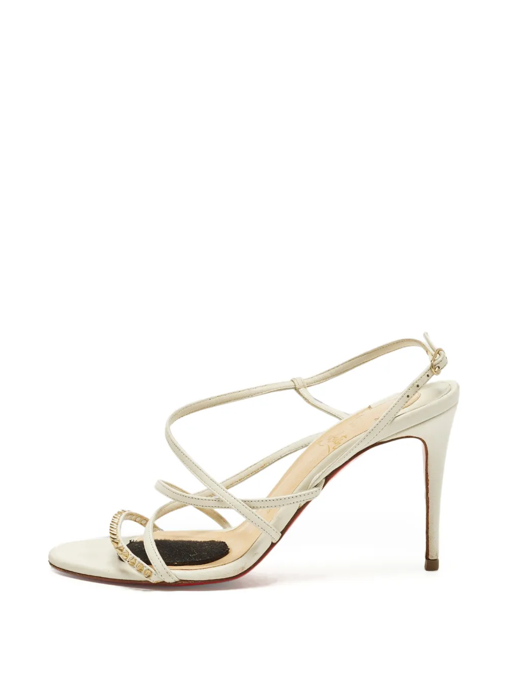 Christian Louboutin Pre-Owned Spike slingback sandals - Weiß