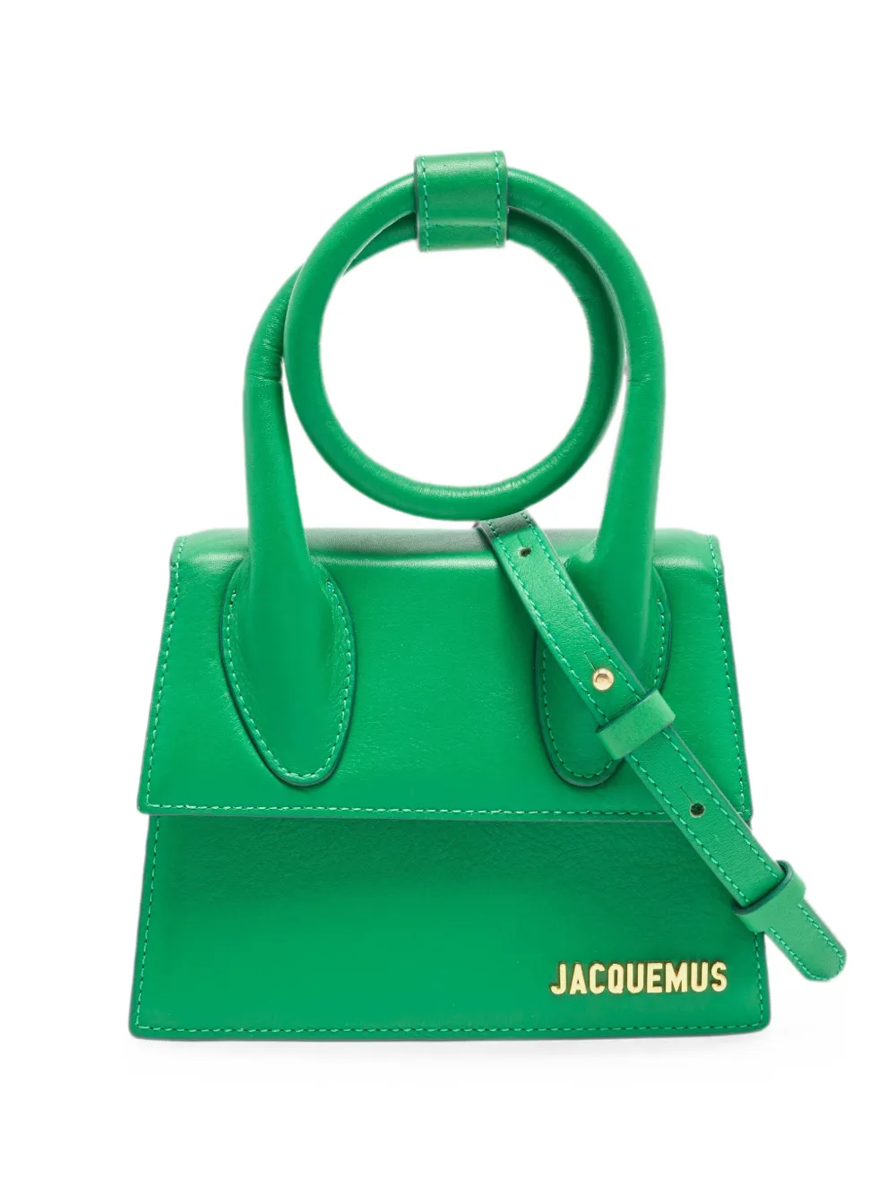 Pre-owned Jacquemus Le Chiquito Noeud Top Handle Bag In Green