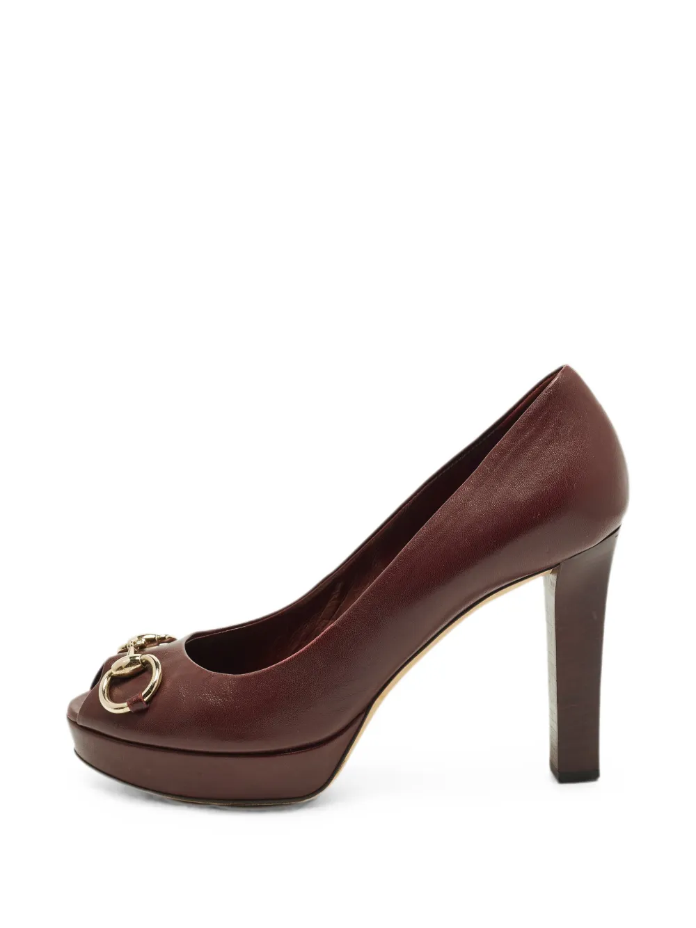 Gucci Pre-Owned Horsebit-detail peep-toe pumps - Rot