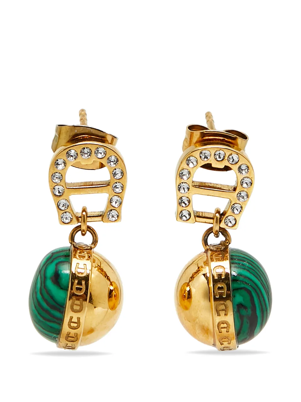 Aigner Kids boucles d'oreilles serties de cristal à logo