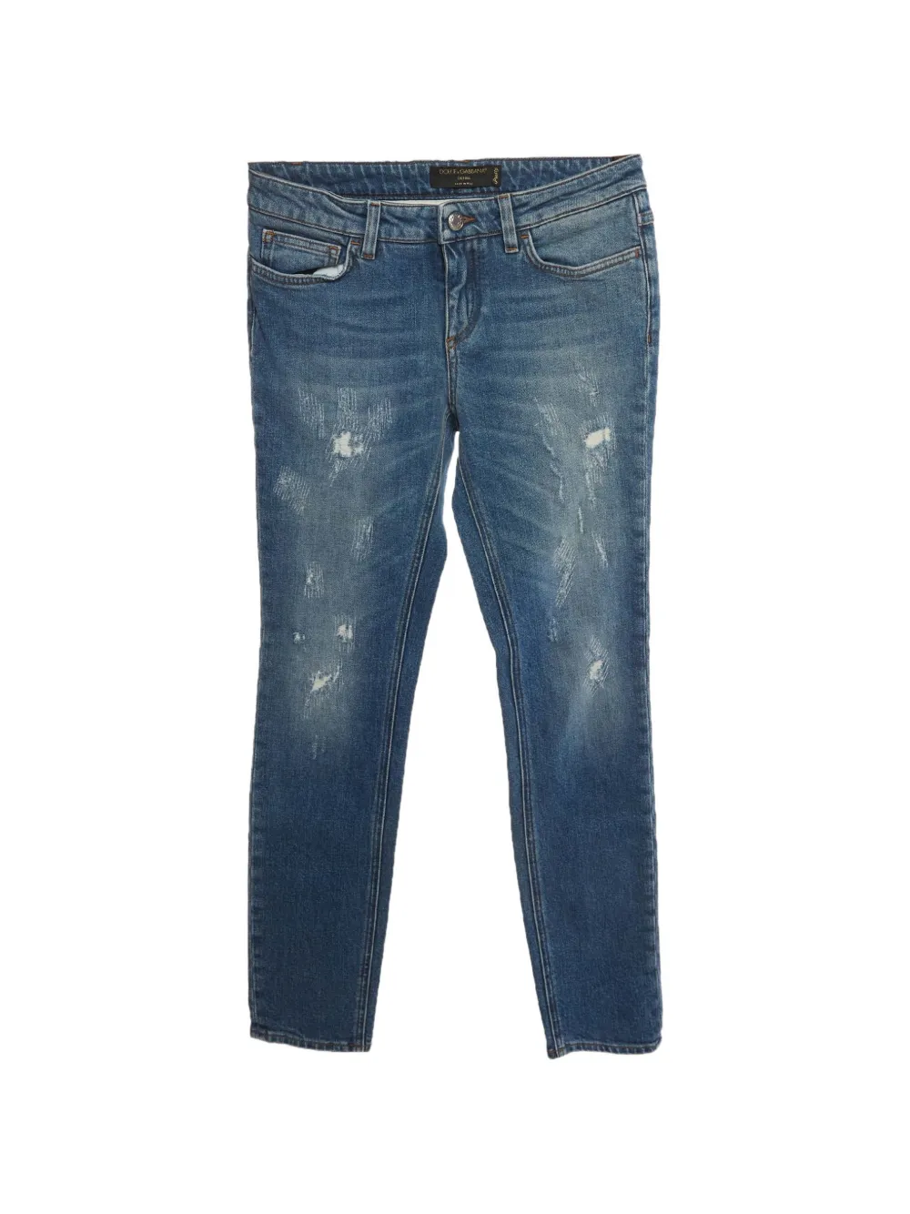 Dolce & Gabbana Pre-Owned distressed skinny jeans - Blu