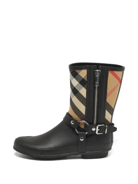 Burberry Pre-Owned check buckled boots