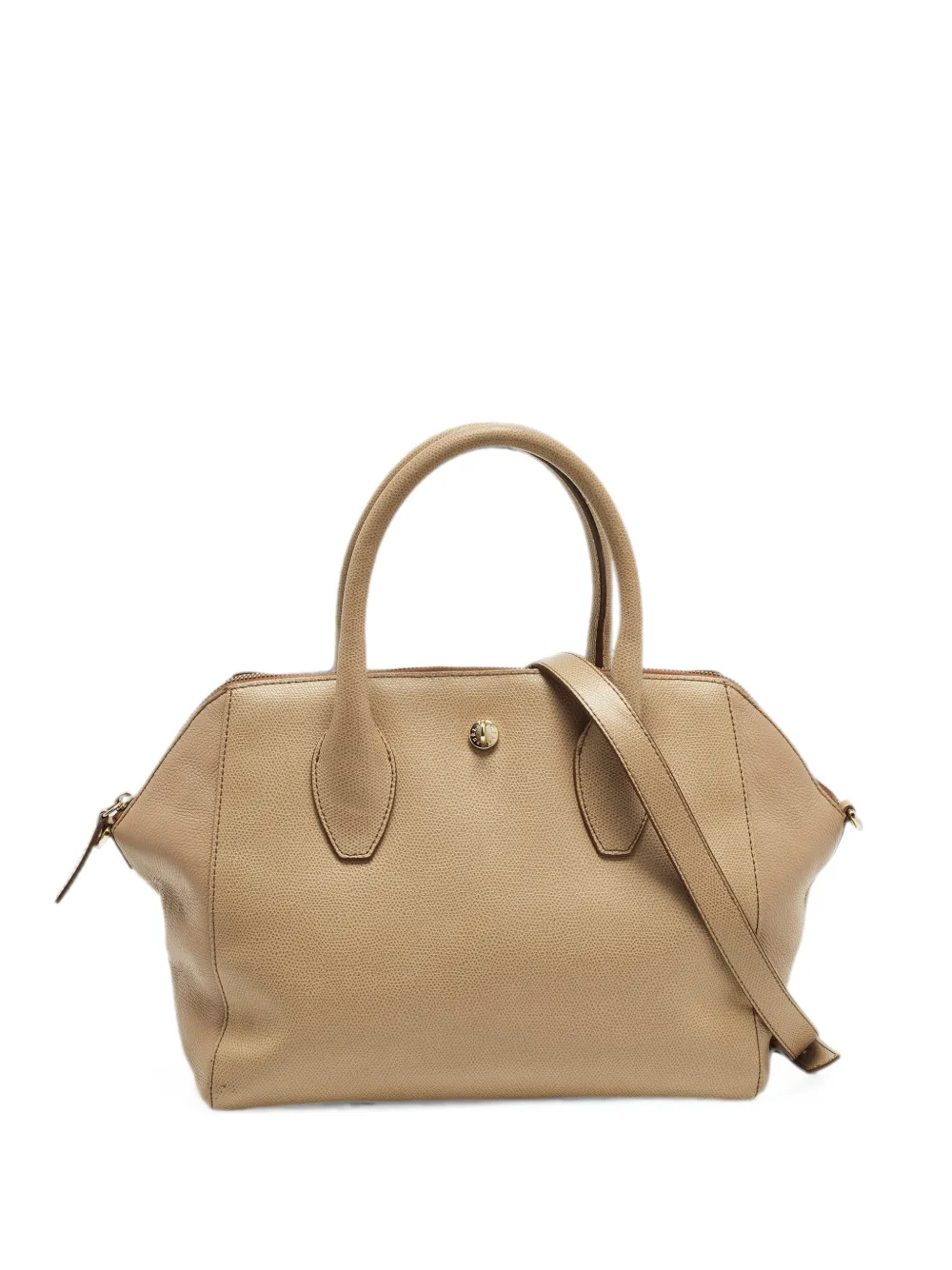 Pre-owned Furla Olimpia Leather Satchel Bag In Neutral