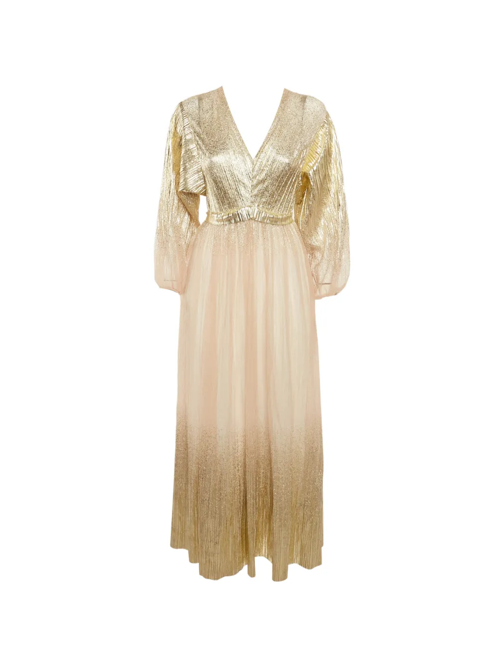 Maje tulle V-neck gown - Oro
