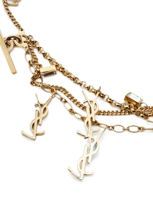 Saint Laurent Pre-Owned Cassandre マルチチェーン ブレスレット 