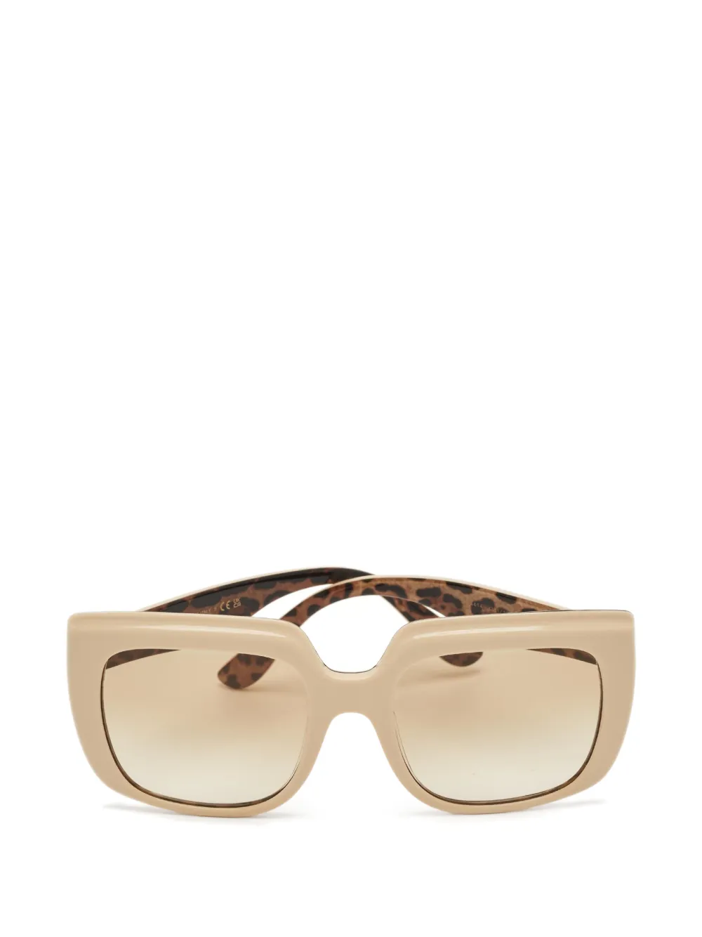 Dolce & Gabbana Pre-Owned leopard-print square sunglasses - Toni neutri
