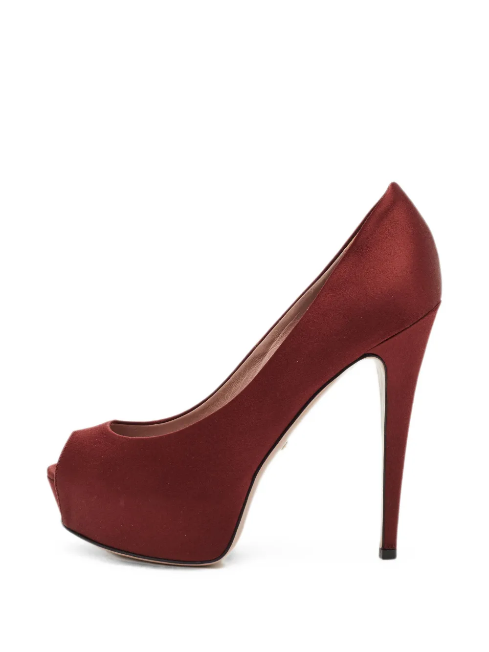 Gucci Pre-Owned peep-toe platform pumps - Rosso