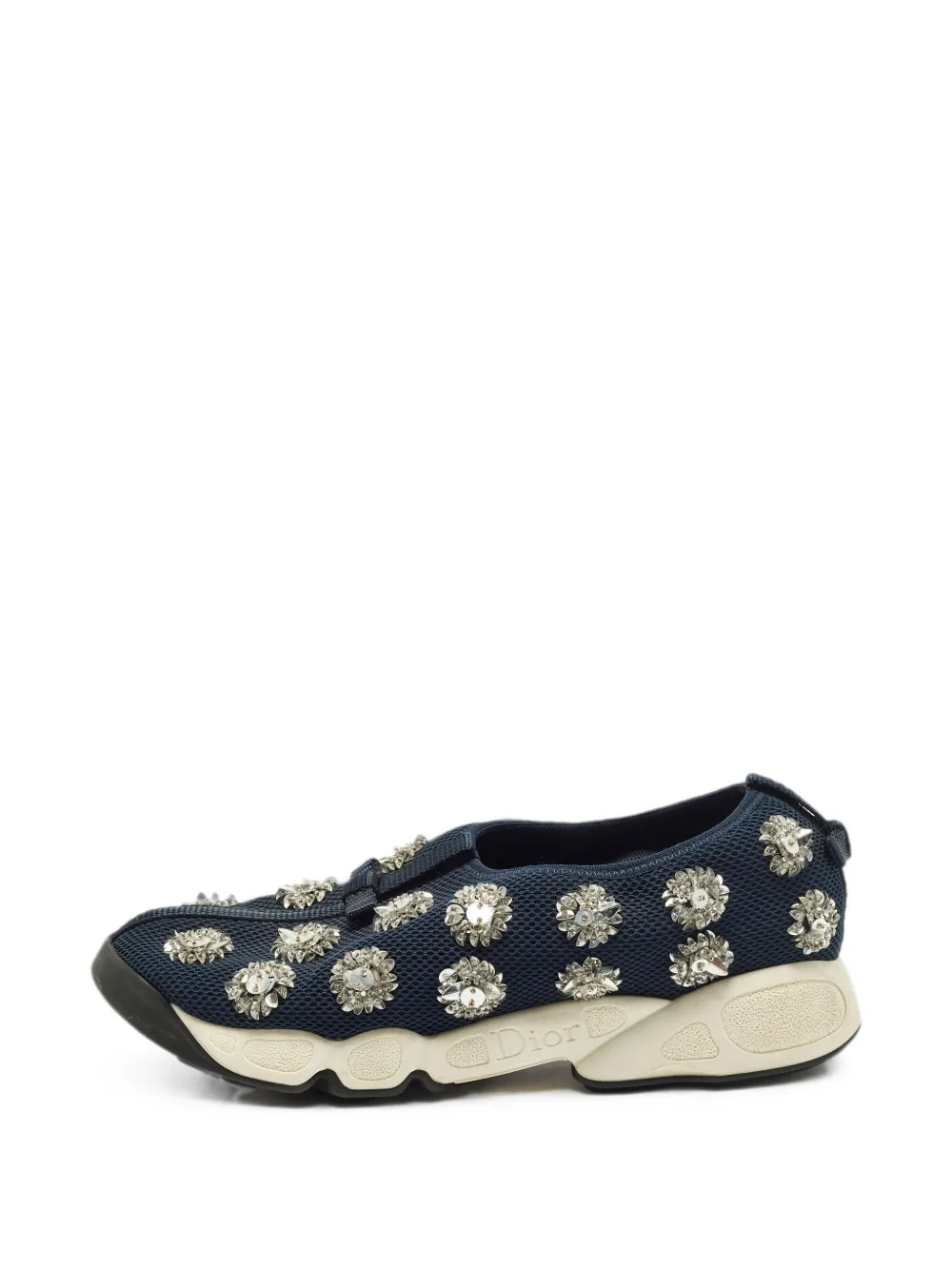 Christian Dior Pre-Owned Fusion embellished sneakers - Blue