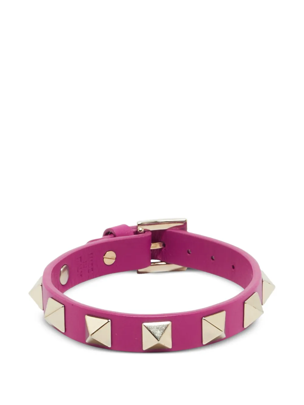 Valentino Garavani Pre-Owned Rockstud leather bracelet - Rosa