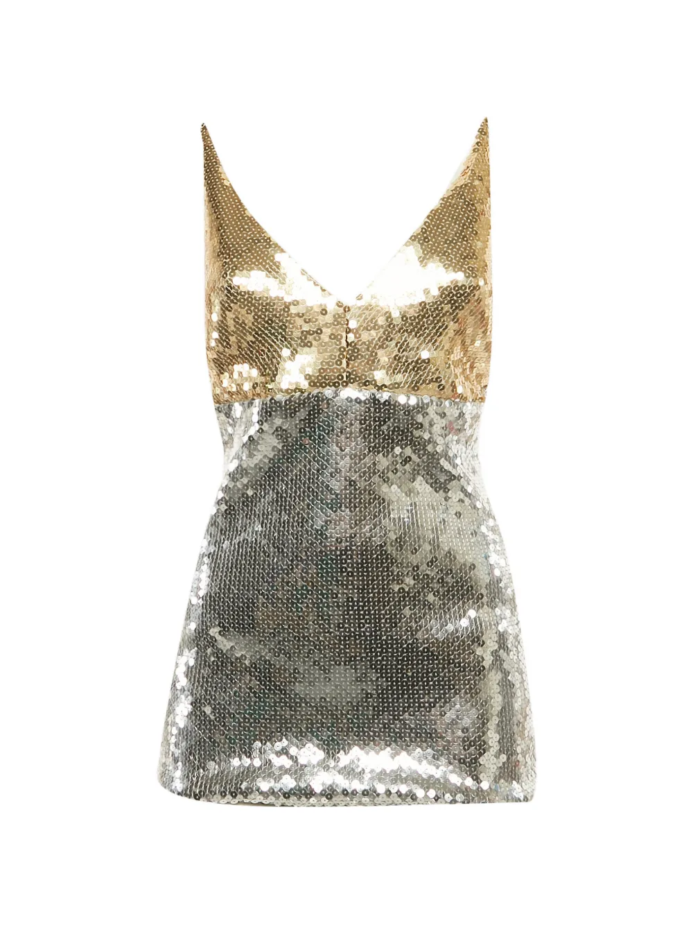 Victoria Beckham sequin-embellished cami blouse - Argento