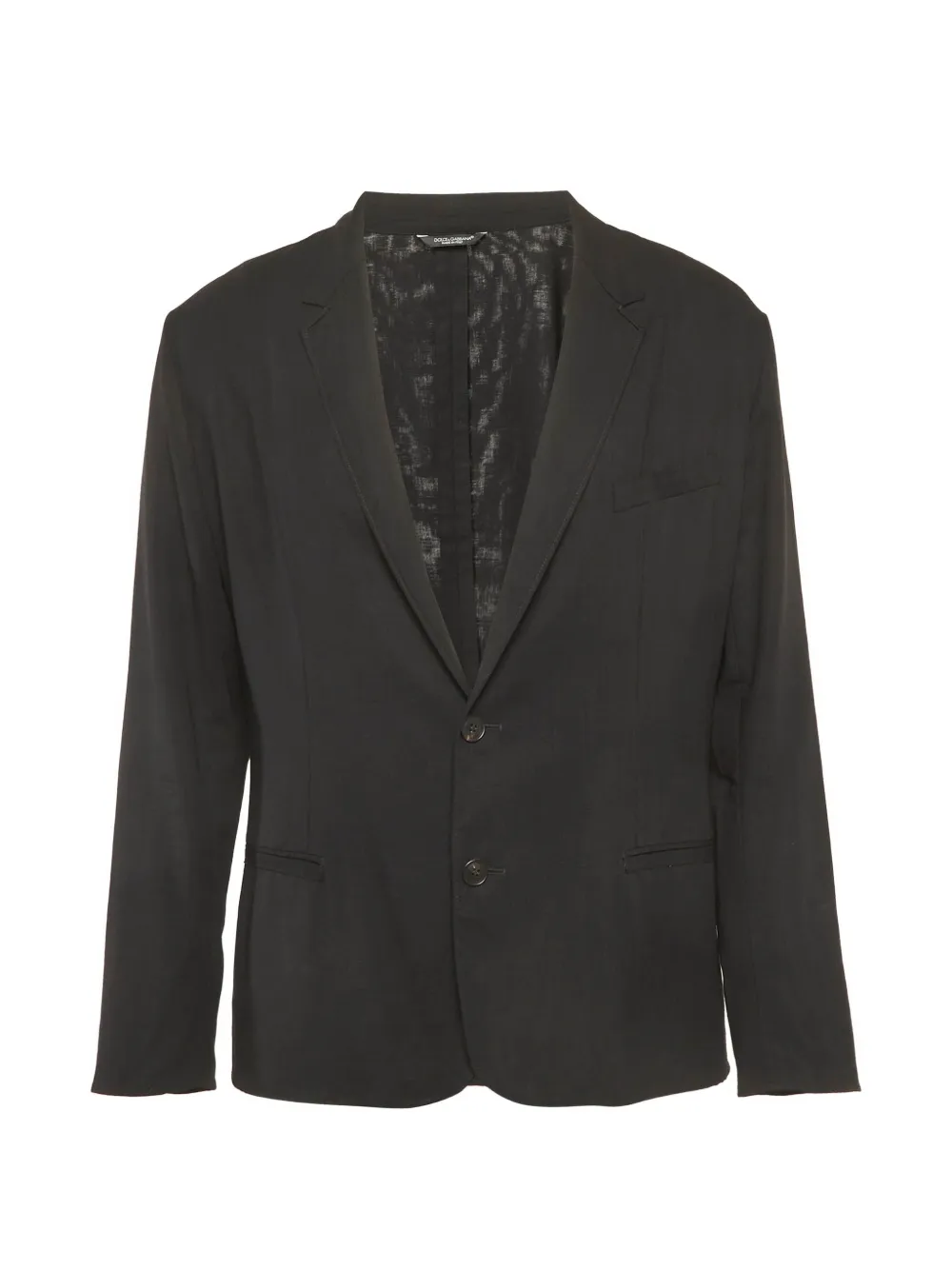 Dolce & Gabbana Pre-Owned Dolce & Gabbana Black Wool Lightweight Blazer XXL - Nero