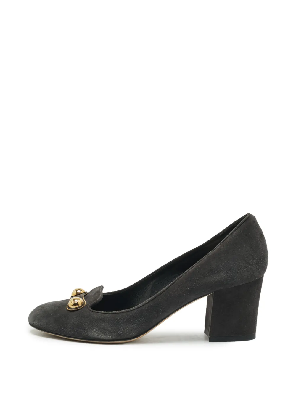 Dolce & Gabbana Pre-Owned embellished-detail block-heel pumps - Grigio