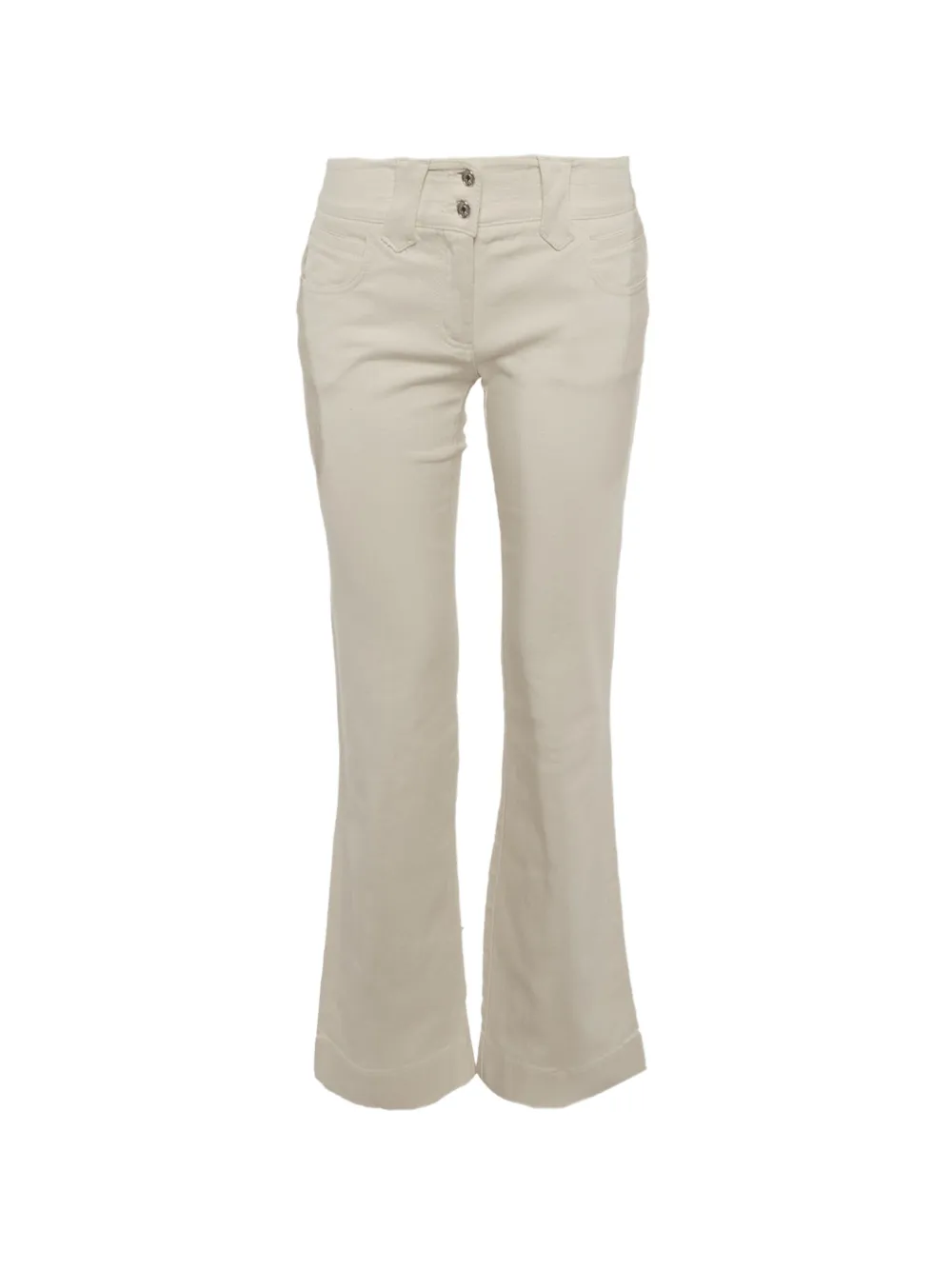Dolce & Gabbana Pre-Owned logo-plaque flared jeans - Bianco