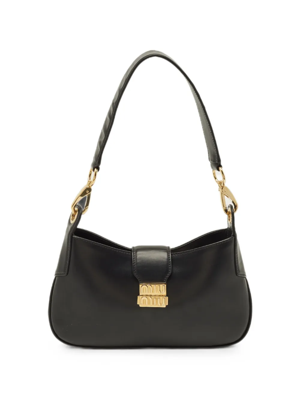 Miu Miu Pre-Owned logo flap shoulder bag - Nero