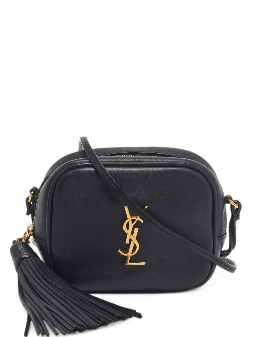 Saint Laurent Pre-Owned 2017 Lou tassel crossbody bag - Nero
