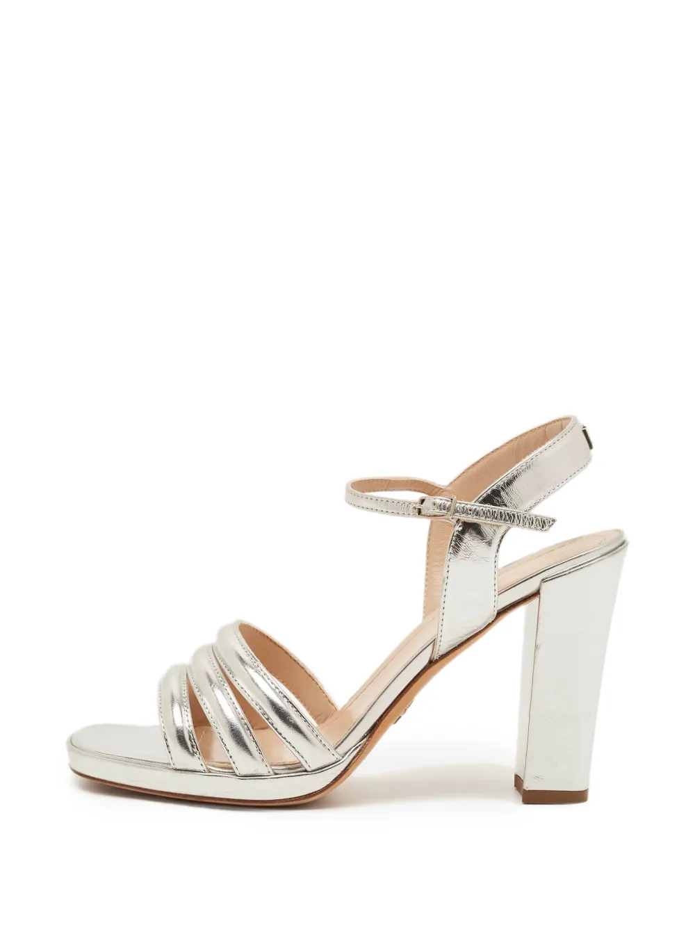 Christian Dior Pre-Owned block-heel ankle-strap sandals - Silver